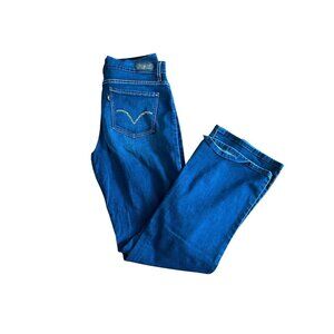 Levis 512 Womens 10 M Dark Wash Denim Perfectly Slimming Bootcut Jeans Embellish